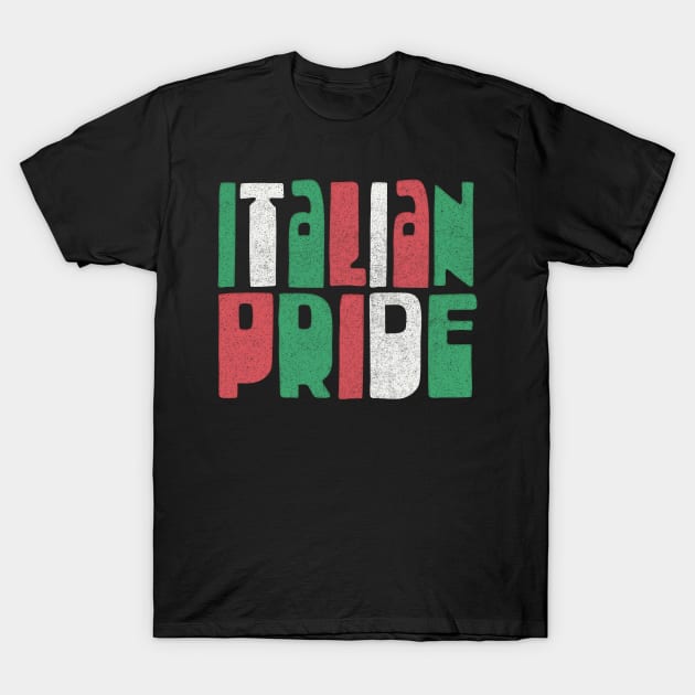 Italian Pride // Faded Vintage Style Design T-Shirt by DankFutura